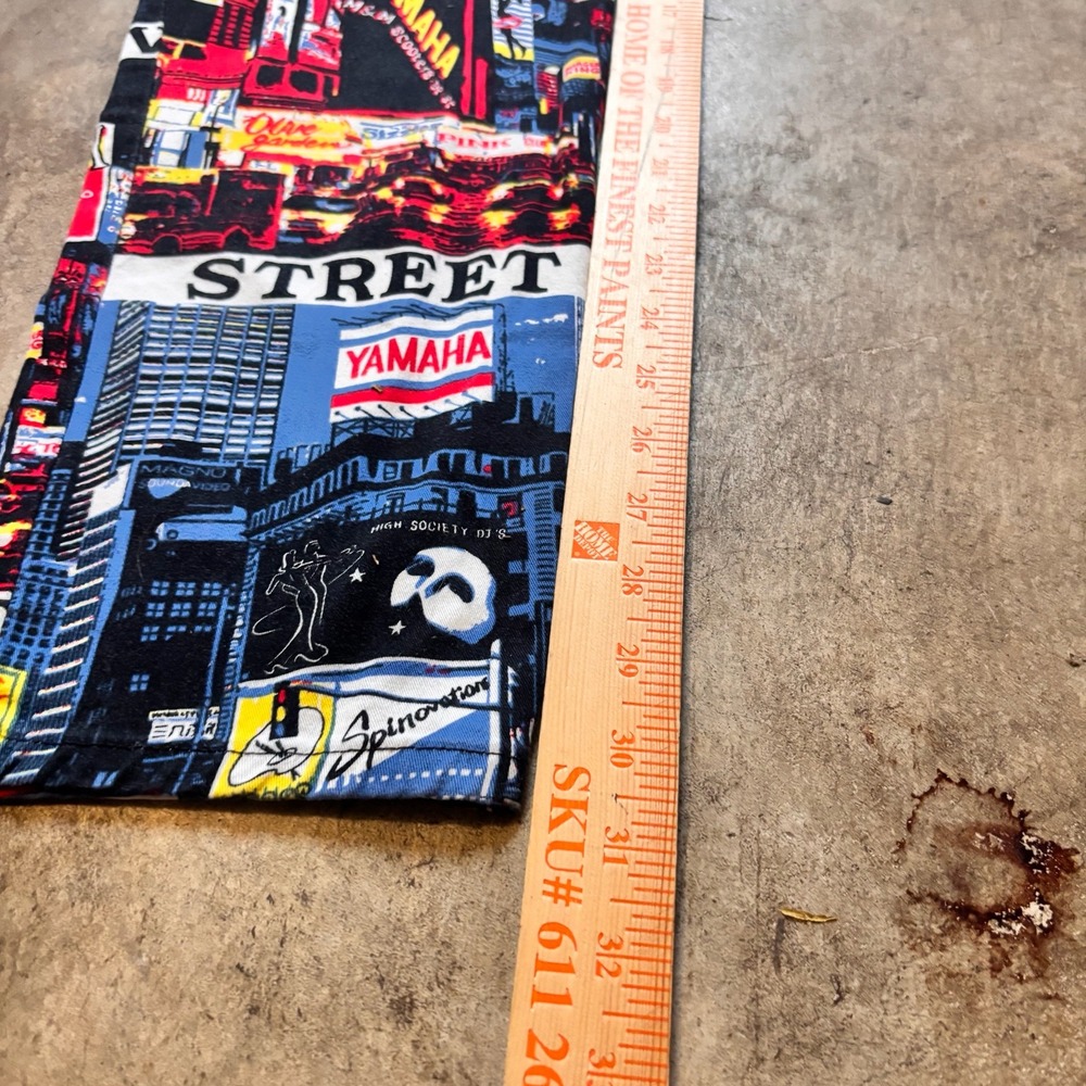 1980s Rare Street Vibes Times Square NYC Graphic Pants Vintage 28 - Picture 6 of 7